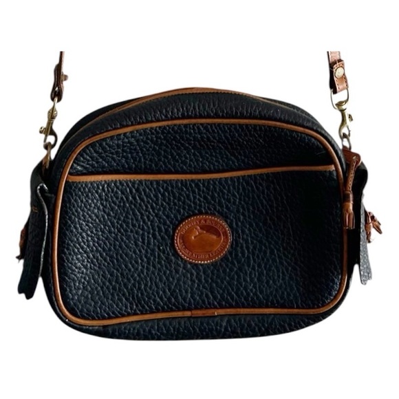 Dooney and Bourke Handbag Vintage Kilty Black Tan - Picture 1 of 8
